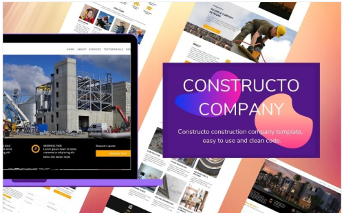 Constructo Landing Page Template