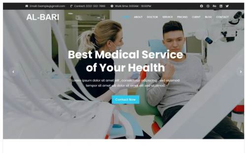 Al-Bari - Medical Service Landing Page template