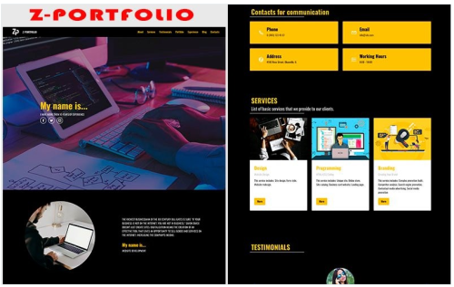 Z-Portfolio- Fully Responsive Working Landing Page Template