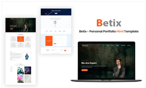 Betix - Responsive Personal Portfolio HTML Landing Page Template