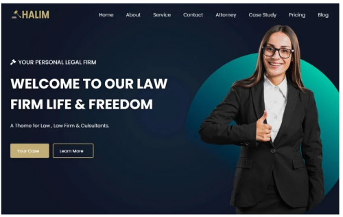 Halim - Law Firm Landing Page Template