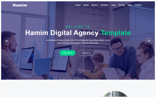 Hamim Digital Agency Landing Page Template