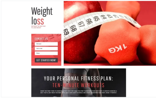Weight Loss - Simple Weight Loss Program Compatible with Novi Builder Landing Page Template