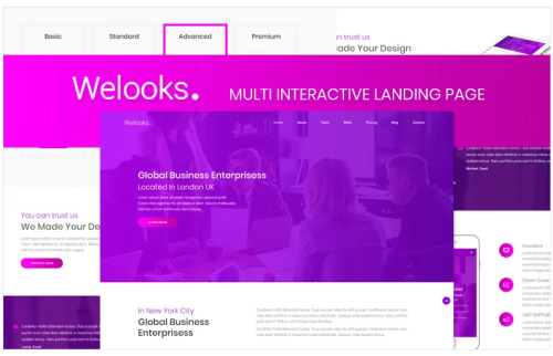 Welooks - Multi Interactive Landing Page Template