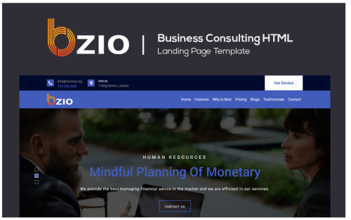 Bizo - Business Marketing HTML Template Landing Page Template