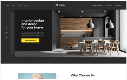 Interia - Design One Page Creative HTML Landing Page Template