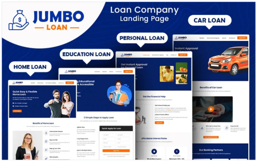 JumboLoan - Loan Company Bootstrap HTML5 Landing Page