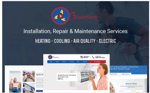 Blooming - AC Installation, Repair & Maintenance Services Landing Page Template