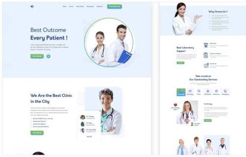 Docex - Clinic Services One Page HTML Template