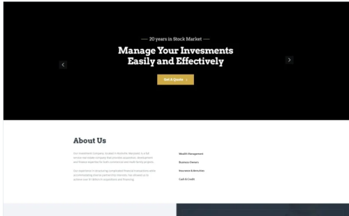 Investro - Investment Company HTML5 Landing Page Template