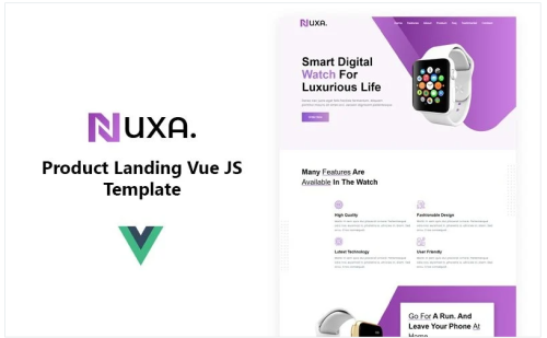 Nuxa - Product Landing Vue JS Template