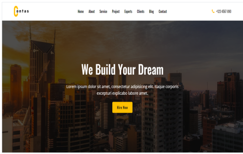 Contas - One Page Construction HTML Template