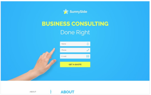 SunnySide - Design Studio Minimal HTML Landing Page Template
