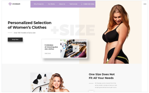 Oversize - Fashion One Page Clean Bootstrap HTML Landing Page Template