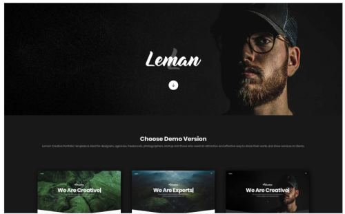 Leman - Creative Portfolio Landing Page Template