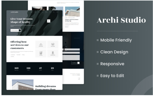 Archi Studio - Architecture Landing Page HTML Template