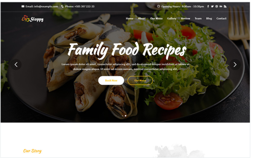 Sloppy - Food & Resturant Responsive Landing Page Template