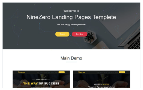 NineZero - Finance & Business HTML5 Template Landing Page Template