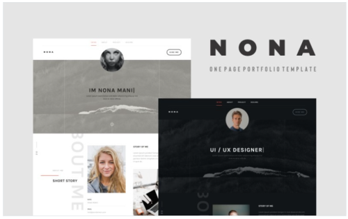 Nona - Personal Portfolio Landing Page Template