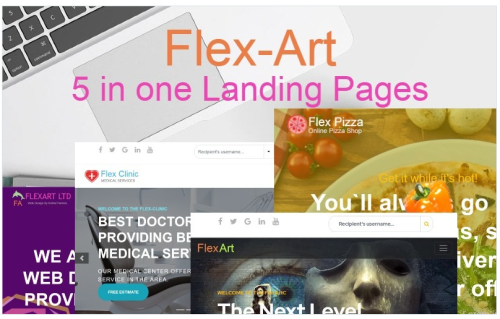 FlexArt - Five in One Landing Page Template