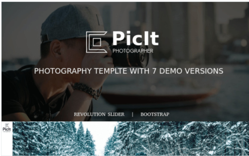 PicIt - Fullscreen HTML Photography Landing Page Template