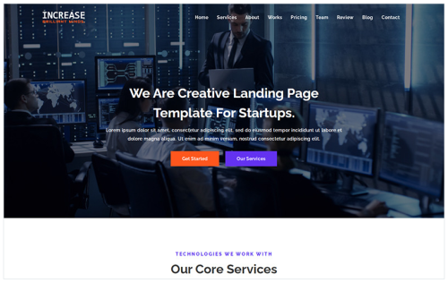 Increase - SEO & Digital Marketing Landing Page Template