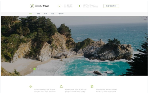 Liberty Travel - Travel Agency Modern HTML Bootstrap Landing Page Template
