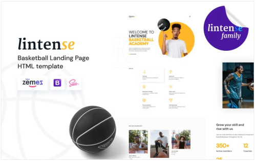 Lintense - Basketball Club HTML5 Landing Page Template