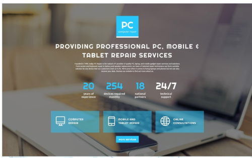 PC - Computer Repair Clean HTML Landing Page Template