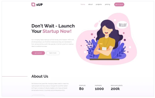 sUp - IT Creative HTML Landing Page Template