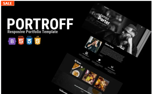 Portroff - Responsive Personal Portfolio Bootstrap HTML Website Template