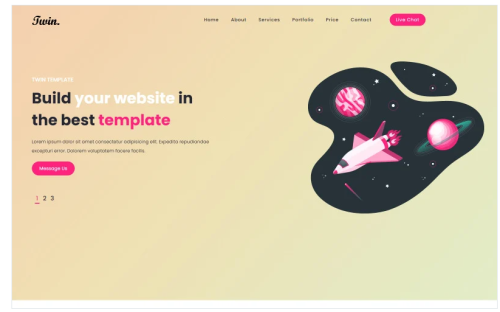 Twin - Landing HTML Template Solution