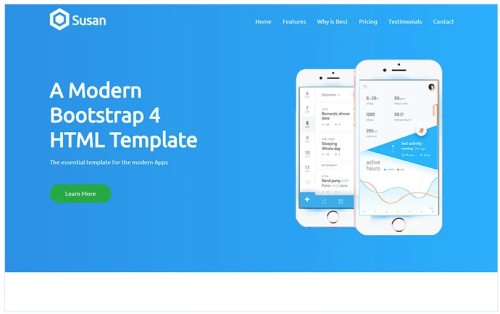 Susan - App Landing HTML5 Template Landing Page Template