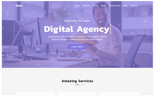 Swan - Parallax Agency Landing Page Template