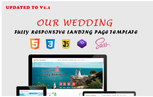 Wedding - Fully Responsive Working Landing Page Template