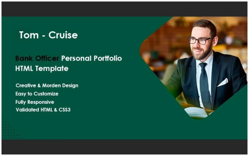 Tom - Cruise Bank Officer Personal Portfolio Template