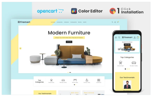 Firemart Furniture Store OpenCart Template