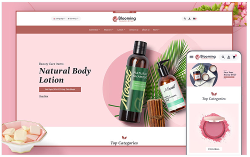 Blooming - OpenCart Theme for Online Cosmetics & Beauty Care
