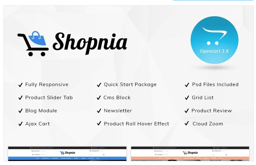 Shopnia Mega Store OpenCart Template