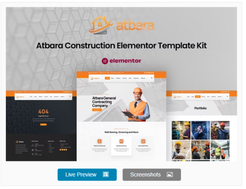 Atbara - Construction Elementor Template Kit