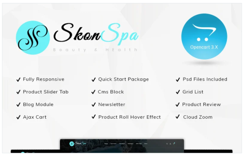 Skon Spa Beauty - Health Responsive OpenCart Template