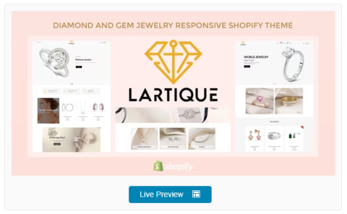 Lartique - Diamond And Gem Jewelry Responsive Shopify Theme