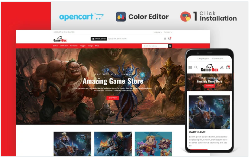 Gamebox Gaming Accessories Opencart Theme