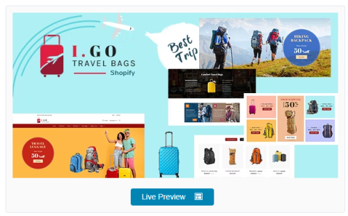 Igo | Travel Bag Shop Shopify Theme
