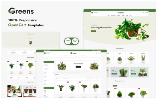 Greens - Ecommerce OpenCart Template