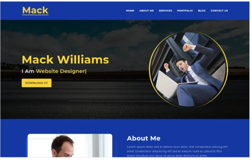 Mack is a Personal Portfolio Landing Page Template