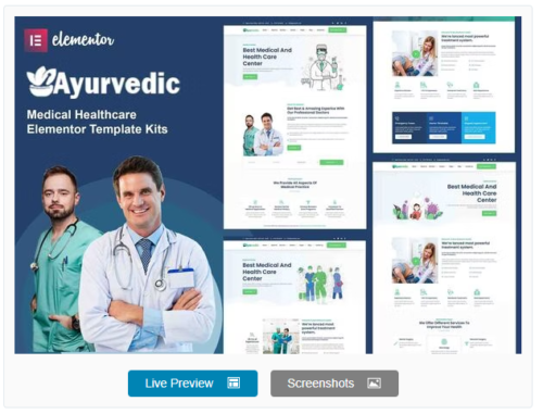 Ayurvedic - Medical Healthcare Elementor Template Kits