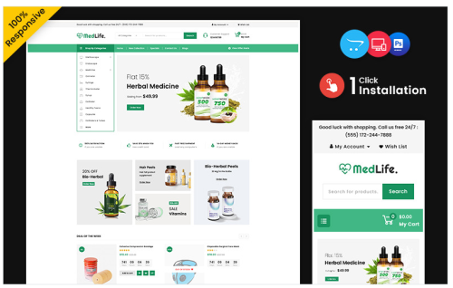 Medlife Store – Medical and Drug Multipurpose OpenCart Store