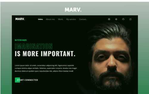 Marv - Multipurpose Personal One Page Bootstrap Template