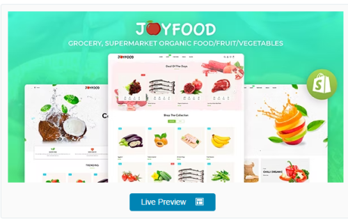JoyFood - Grocery, Supermarket Organic Food/Fruit/Vegetables eCommerce Shopify Theme